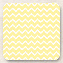 Light Yellow and White Zigzags. Coaster