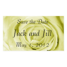 Light Yellow Save the Date Business Cards