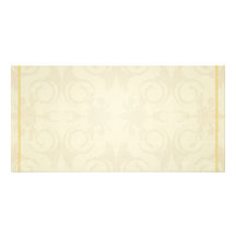 Light Yellowish floral holiday gift Custom Photo Card