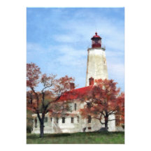 Lighthouse at Sandy Hook Invitations