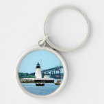 Lighthouse, Bridge and Boats, Newport, RI Key Chains
