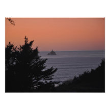 lighthouse sunset photo print