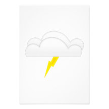 Lightning in Thunderstorm Clouds Personalized Invites