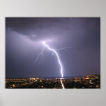 Lightning Strike Thunderstorm Toronto Canada Print