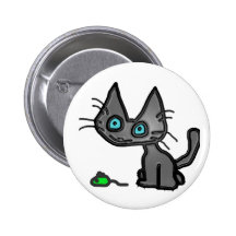 Liittle Kitty Cat And His Toy Mouse Pins