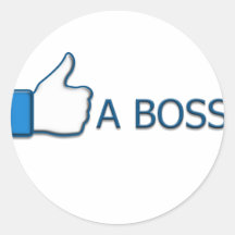 Like a boss round sticker