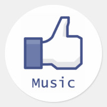 Like Music Round Sticker