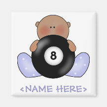 Lil Billiards Baby Girl - Ethnic Refrigerator Magnets