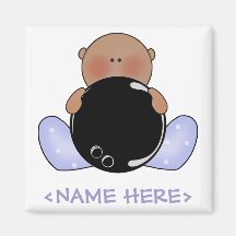 Lil Bowling Baby Boy- Ethnic Refrigerator Magnets