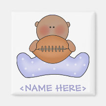 Lil Football Baby Boy- Ethnic Refrigerator Magnets