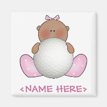 Lil Golf Baby Girl - Ethnic Magnets