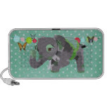 Lil Lucky Elephant Green Doodle Speaker speakers