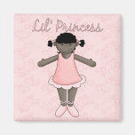 Lil Princess - Pink Ballerina 1 Refrigerator Magnets
