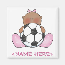 Lil Soccer Baby Girl - Ethnic Magnets