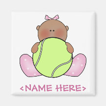 Lil Tennis Baby Girl - Ethnic Refrigerator Magnet