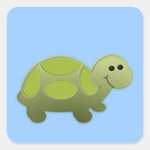 Lil Turtle Square Stickers