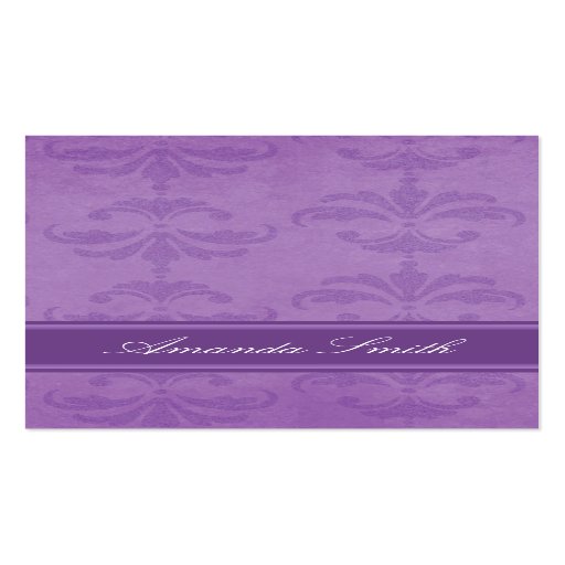 Lilac Damask Business Card