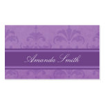 Lilac Damask Business Card Template