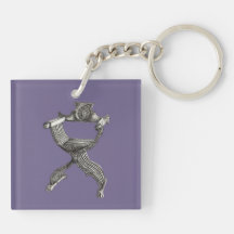 Lilac grey italian chair acrylic keychain