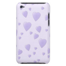 Lilac Purple Pattern of Love Hearts. Barely There iPod Cases