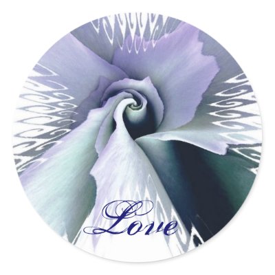 LILAC PURPLE TEAL Wedding Rose Butterfly LOVE Sticker by JaclinArt