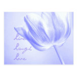 Lilac Tulip Live, Laugh, Love Postcard