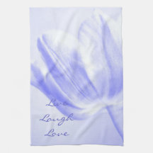 Lilac Tulip Live, Laugh, Love Towel