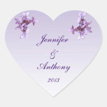 Lilac Wedding Stickers