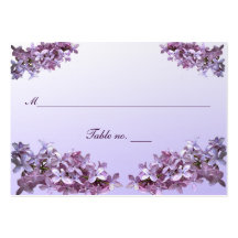 Lilac Wedding Table Place Card Business Card