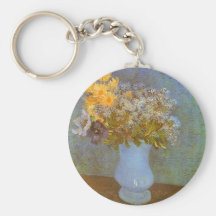 Lilacs, Daisies and Anemones by Vincent van Gogh Keychains