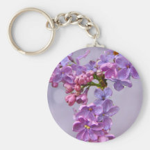 Lilacs in Springtime Keychain