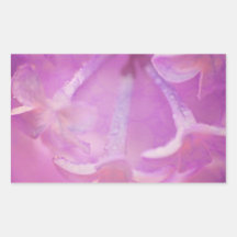 Lilacs Photo with Hearts Design Rectangle Sticker