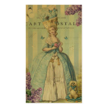 Lilas au printemps, on gold business card template
