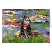 Lilies #2 - Tabby Tiger Cat 31 Greeting Cards