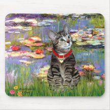 Lilies #2 - Tabby Tiger Cat 31 Mouse Pad