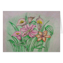 lilies greeting cards