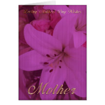 Lilly Mother's Day card, Mothering Sunday flowers