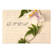 lily and vine on script rsvp card