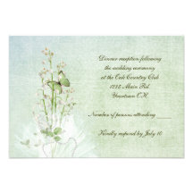 Lily of the Valley RSVP Custom Invitations