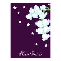 Lily Of The Valley Sweet Sixteen-Customise Announcements