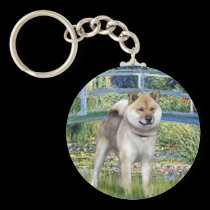 Lily Pond Bridge - Shiba Inu keychains