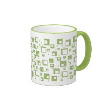 Lime Cubes Coffee Mugs
