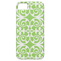 Lime Green damask pattern iPhone5 case
