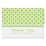 Lime Green Dots Employee Anniversary Card