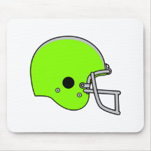 Lime Green Football Helmet Mouse Mats