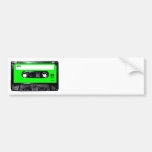Lime Green Label Cassette Bumper Sticker