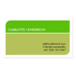Lime green smart student employment resume card business card template