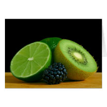 Limes Kiwis Berry Berries Card