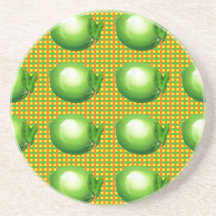 Limes Plaid Beverage Coaster