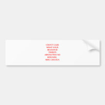 lincoln joke bumper sticker